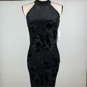 NWT Guess Chela Burnout Velvet Halter Low Back Dress
